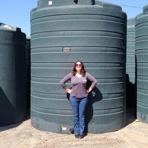 4,050 Gallon Poly HDPE Water Storage Tank 101”D x 129”H