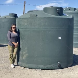 2,600 Gallon Vertical Water Storage Tank 96"D x 91"H