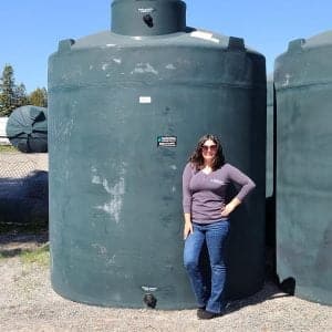 3,000 Gallon Vertical Water Storage Tank 96"D x 112"H