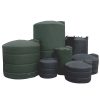 The image shows Water storage tanks that are available in a wide variety of sizes, and colors to suit different needs.