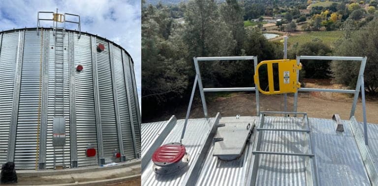 Steel Water Storage Tank in Penryn, California