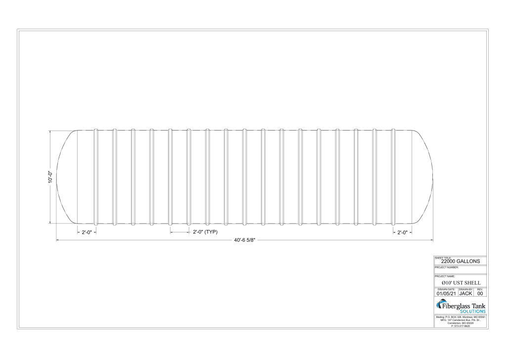 10ft X 22,000 Gal. UST Shell picture