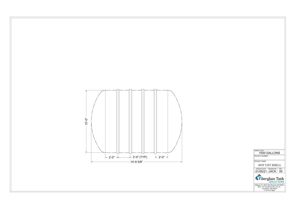 10ft x 7,000 Gallons