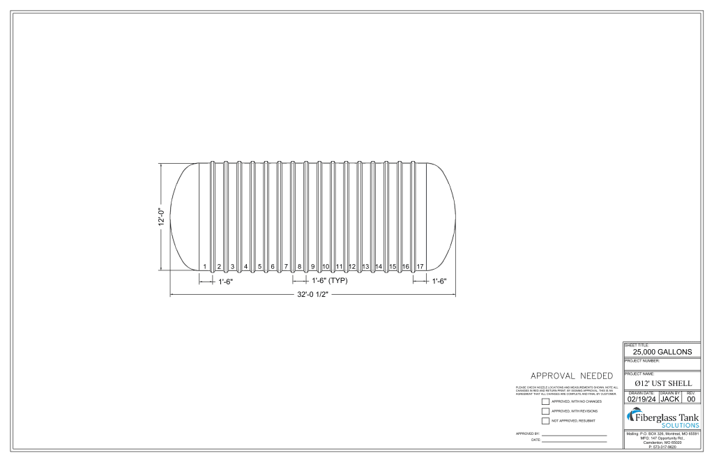 12ft X 25,000 Gal. UST-SHELL Picture