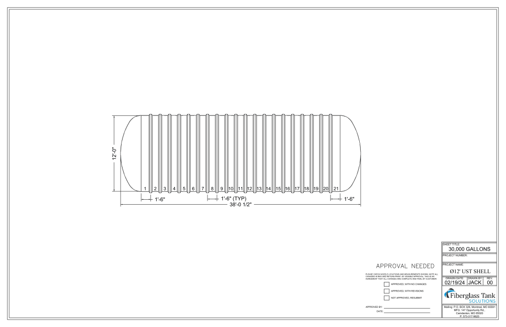 12ft X 30,000 Gal. UST-SHELL Picture