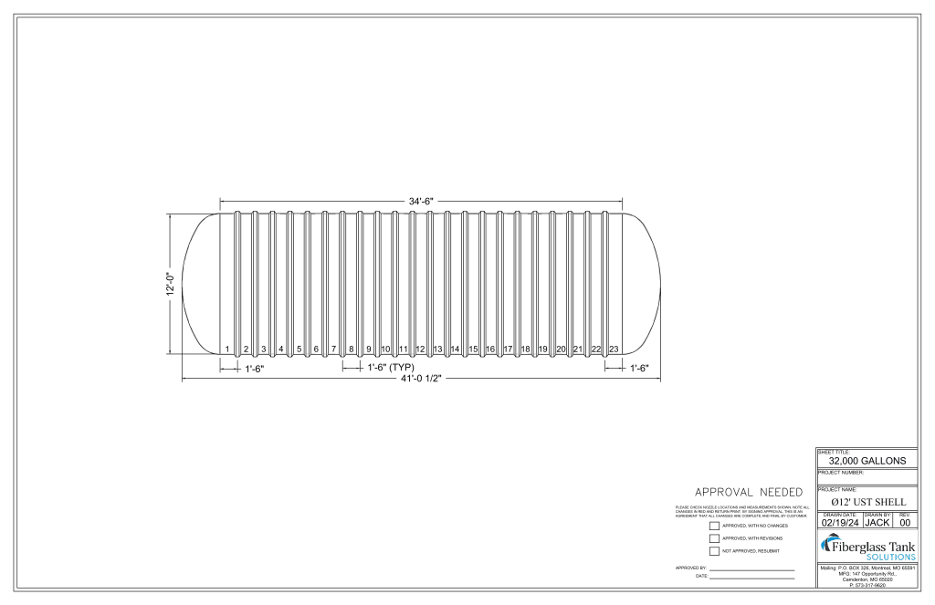 12ft X 32,000 Gal. UST-SHELL Picture