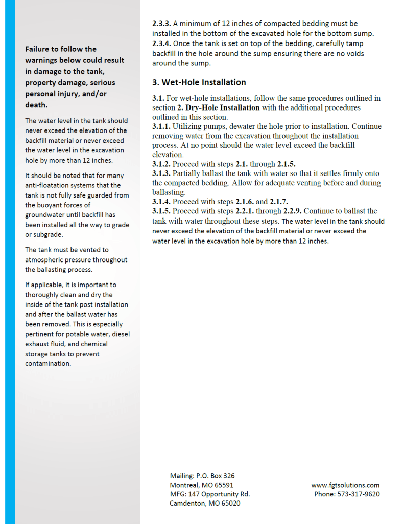 Backfill and Bedding Instructions Page 5