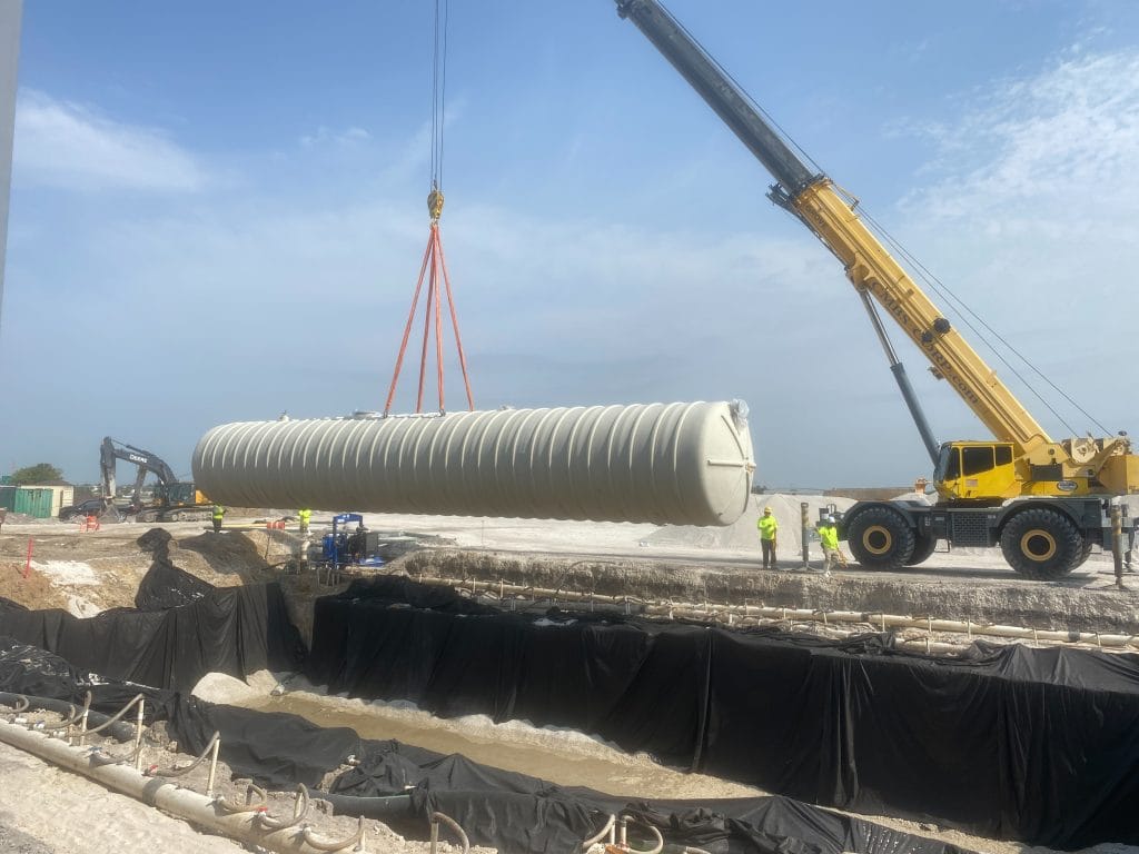 AFFF Tank Set into Place