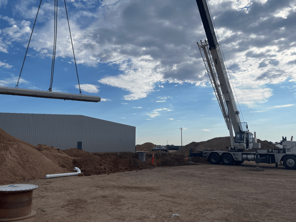 Deadman Lifting into Excavation