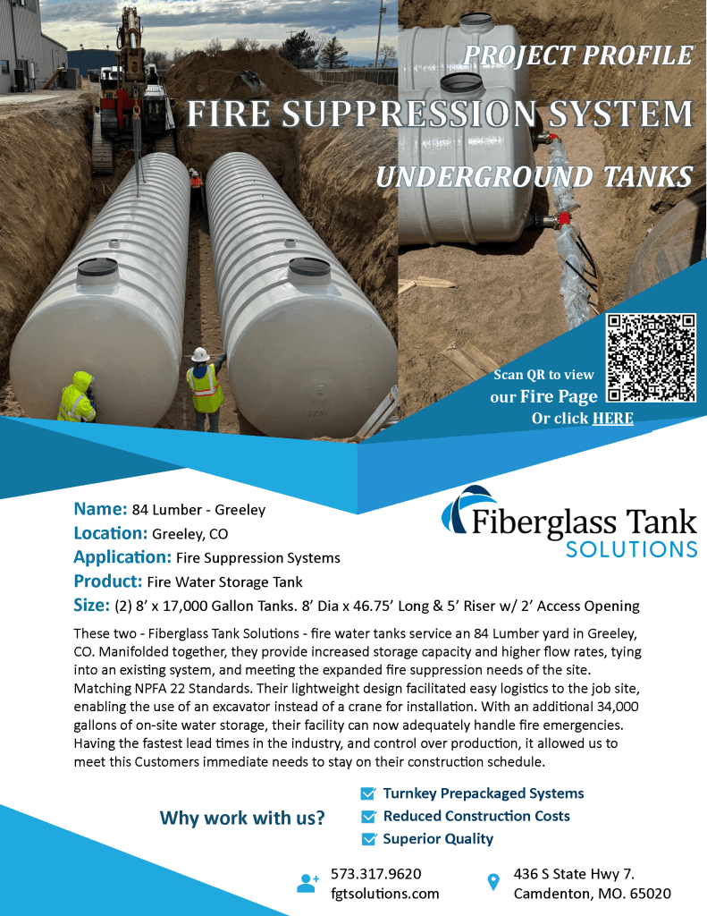 Fire Suppression Project Profile Front