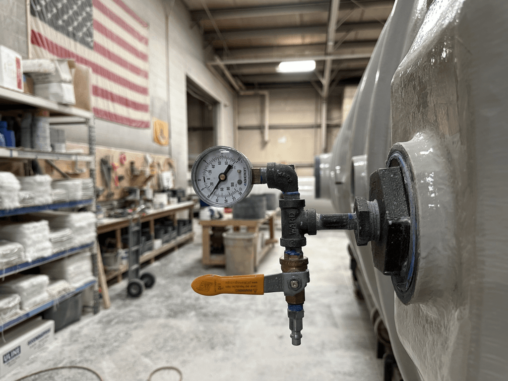 Pressure Gauge with American Flag