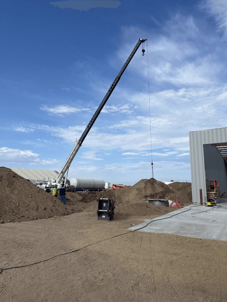 Second View of Jobsite and FRP Tank