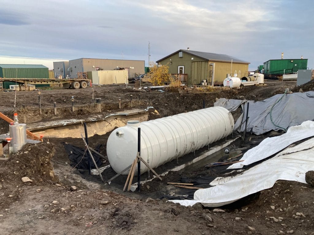 Fiberglass Storage Tank Placement