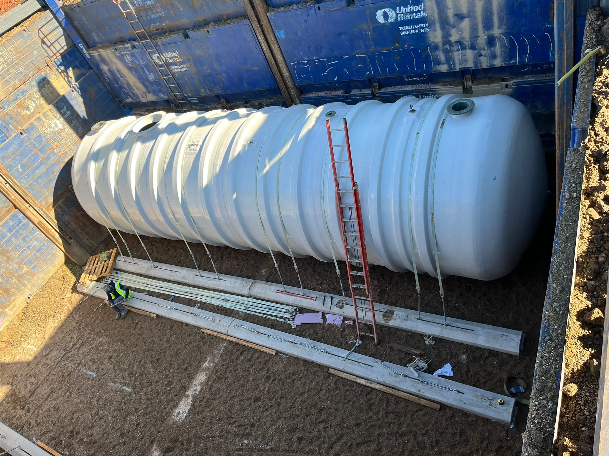 Buoyancy measures. anti-flotation system installed.