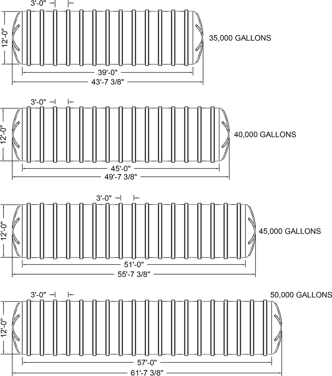 12-foot Diameter Single-Wall Tanks